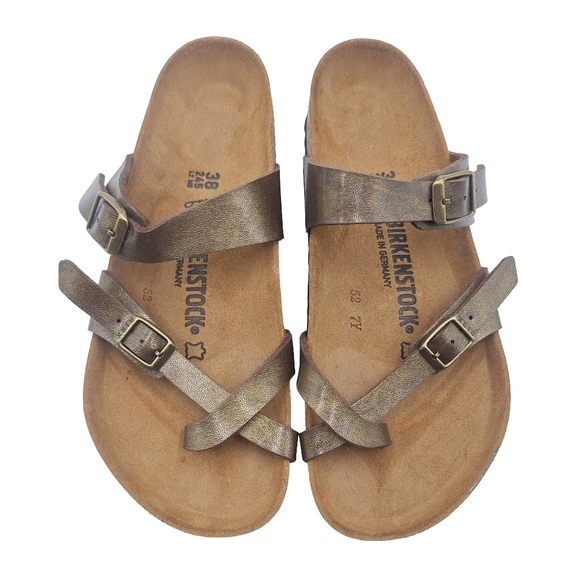 Birkenstock Birki's Mayari Leather Shimmer Sandals - 7 - Picture 3 of 12